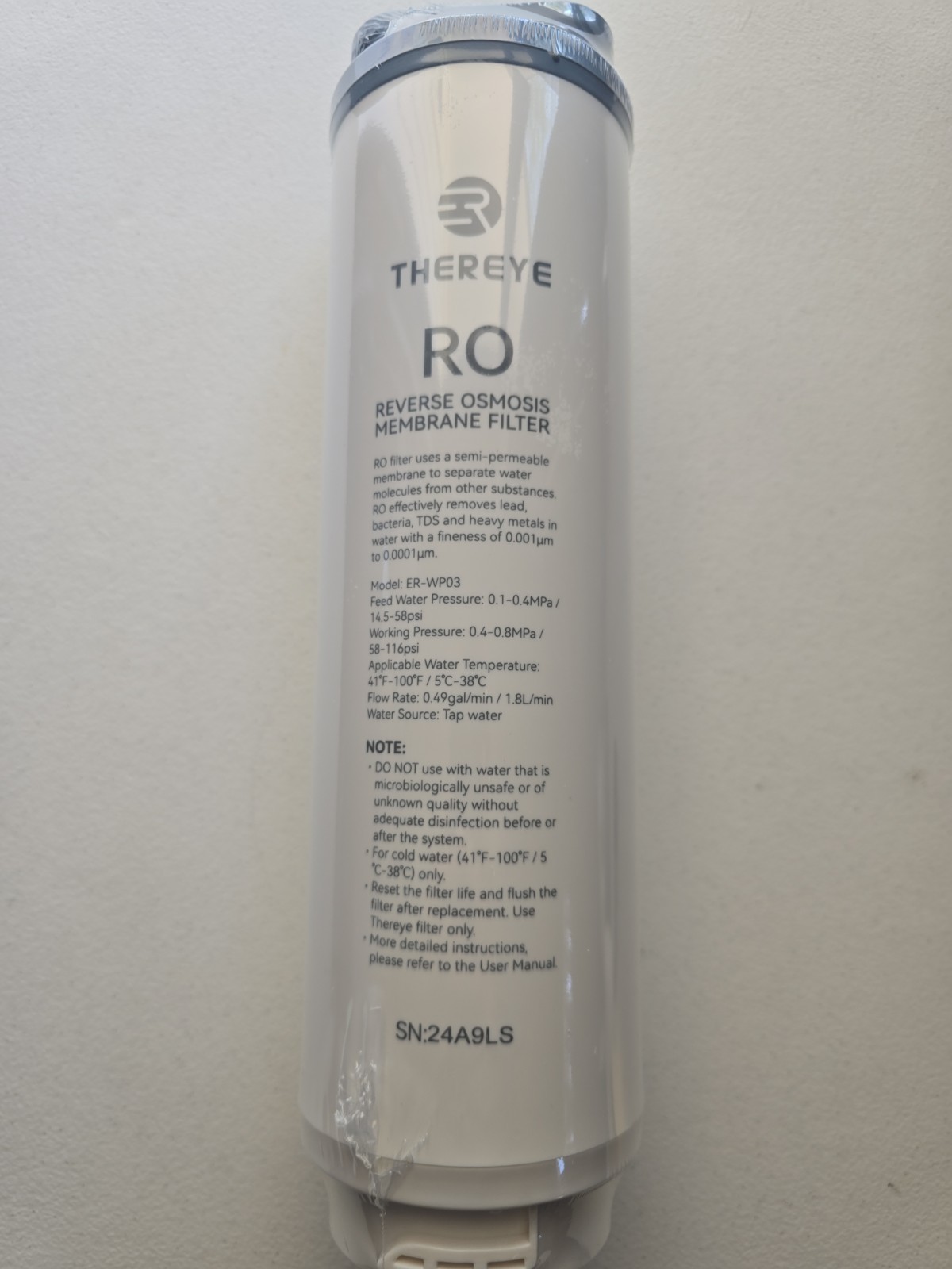 RO Water Filter Element For 700 GPD Undersink Tankless Water Filter, Blue, WP03