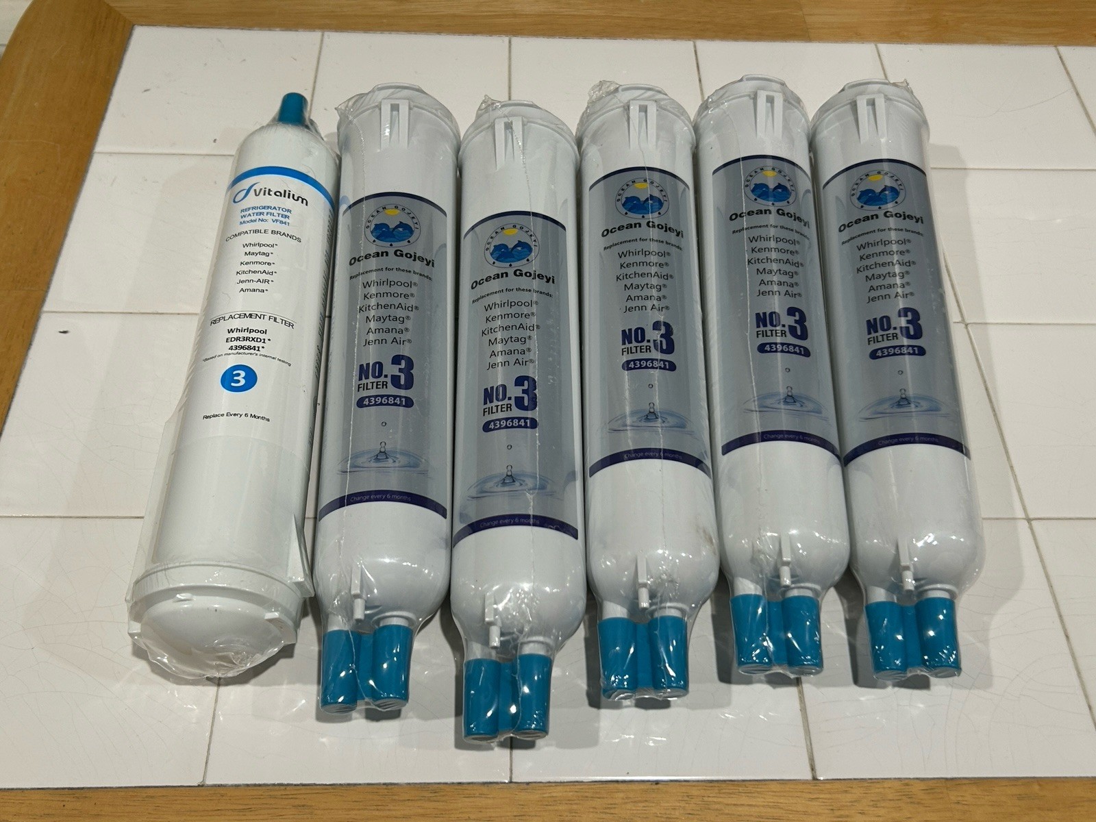 3 Pack Refrigerator Water Replacement Filter EDR3RXD1 4396841 4396710
