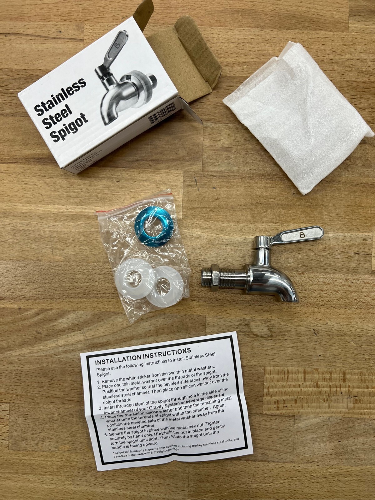 Berkey Stainless Steel Spigot- Fits all Berkey Stainless Steel Systems