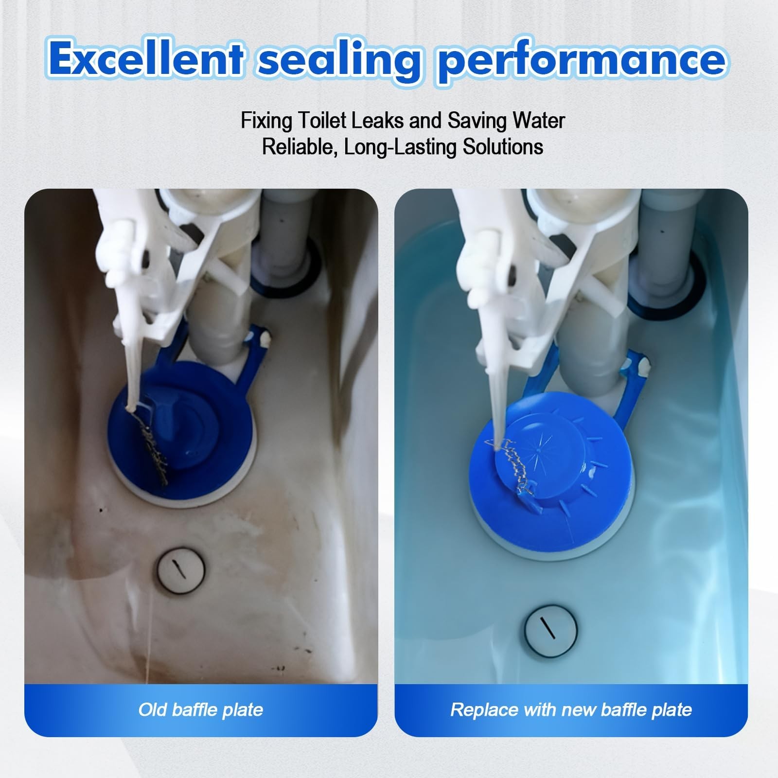 Toilet Flapper Replacement Kit – Universal 2 Inch Toilet Flapper with Stainle…