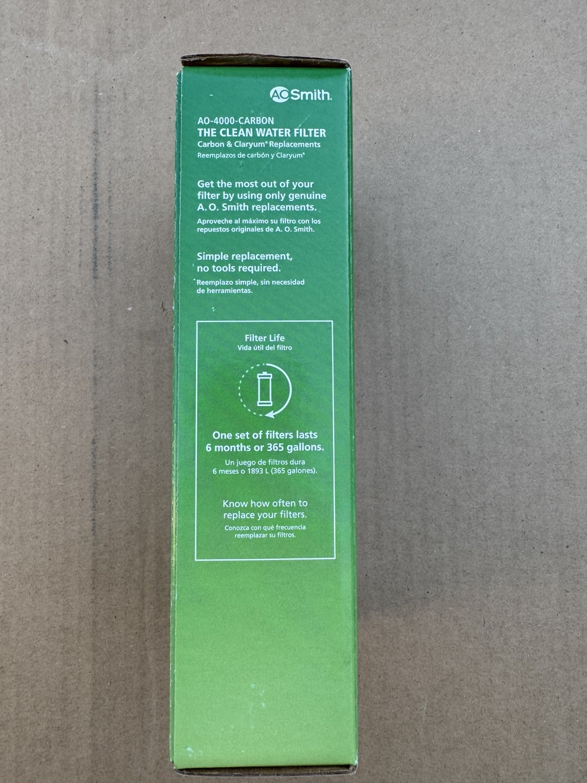 NEW AO Smith AO-4000-Carbon Carbon & Claryum Replacement Item 960787