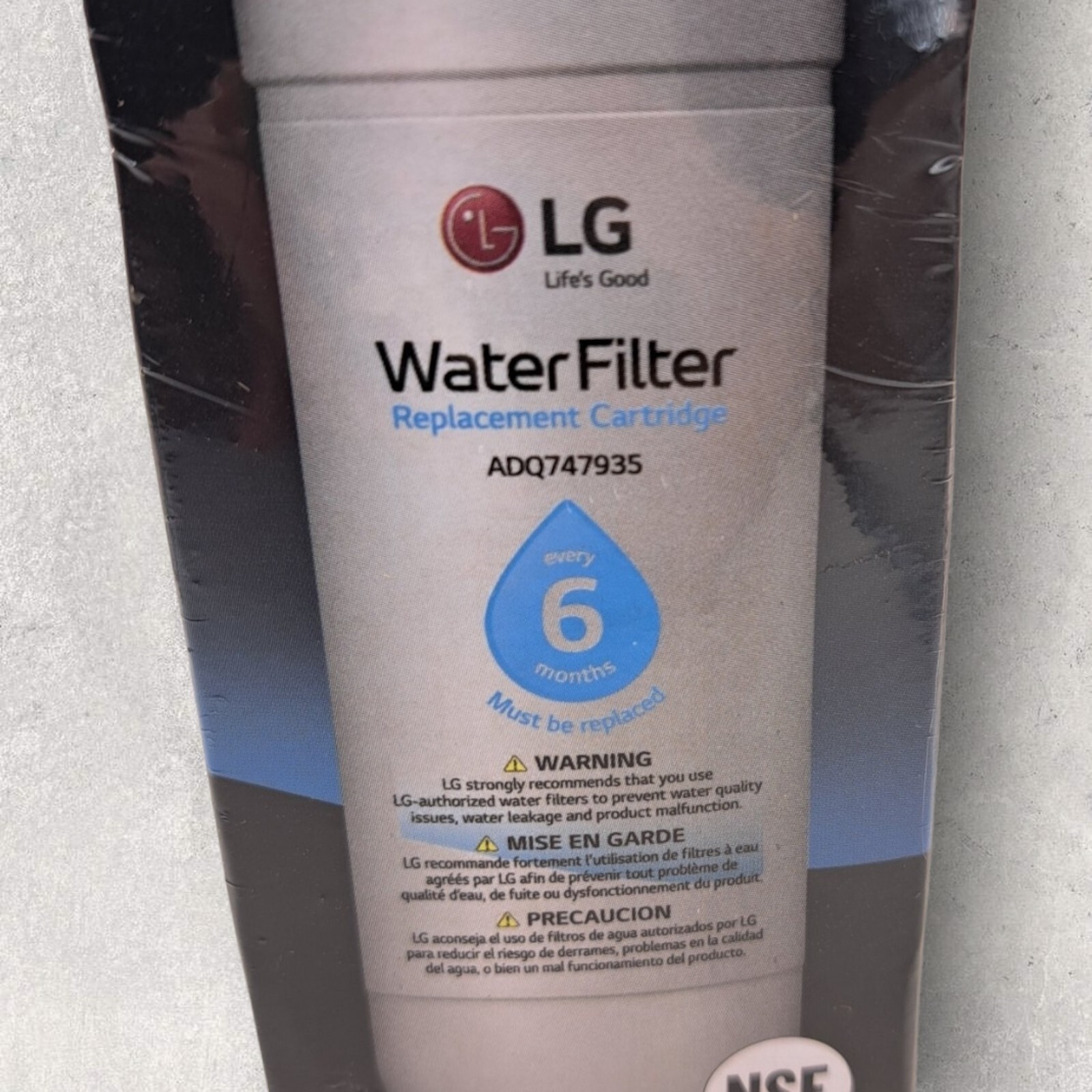 LG Water Filter Replacement Cartridge LT1000P/PC/PCS NEW Sealed ADQ747935