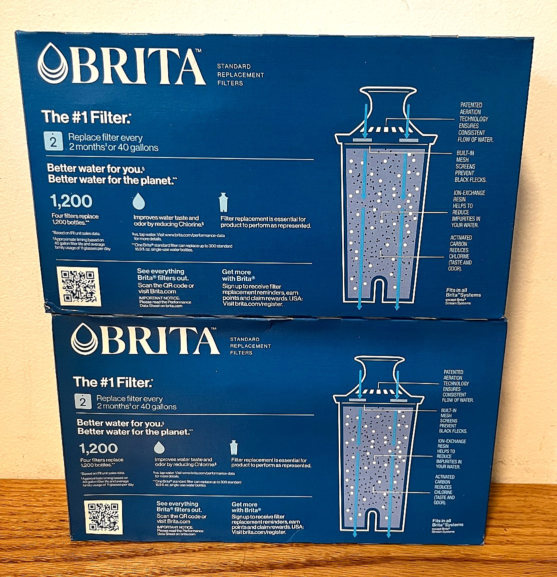 8-Pack Genuine BRITA Replacement Water Filter for Pitchers NEW 2 x 4 Packs 42432