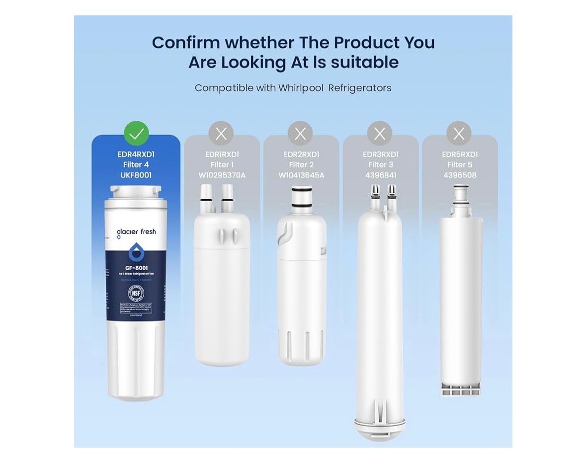 3 PACK Glacier Fresh UKF8001 GF-8001 Maytag Whirlpool Water Filter EDR4RXD1