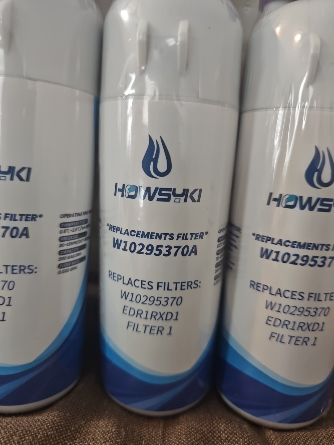 4 Pck Fridge Filter – EDR1RXD1, W10295370A, Filter 1, 46-9081, 46-9930, KAD1RXD1