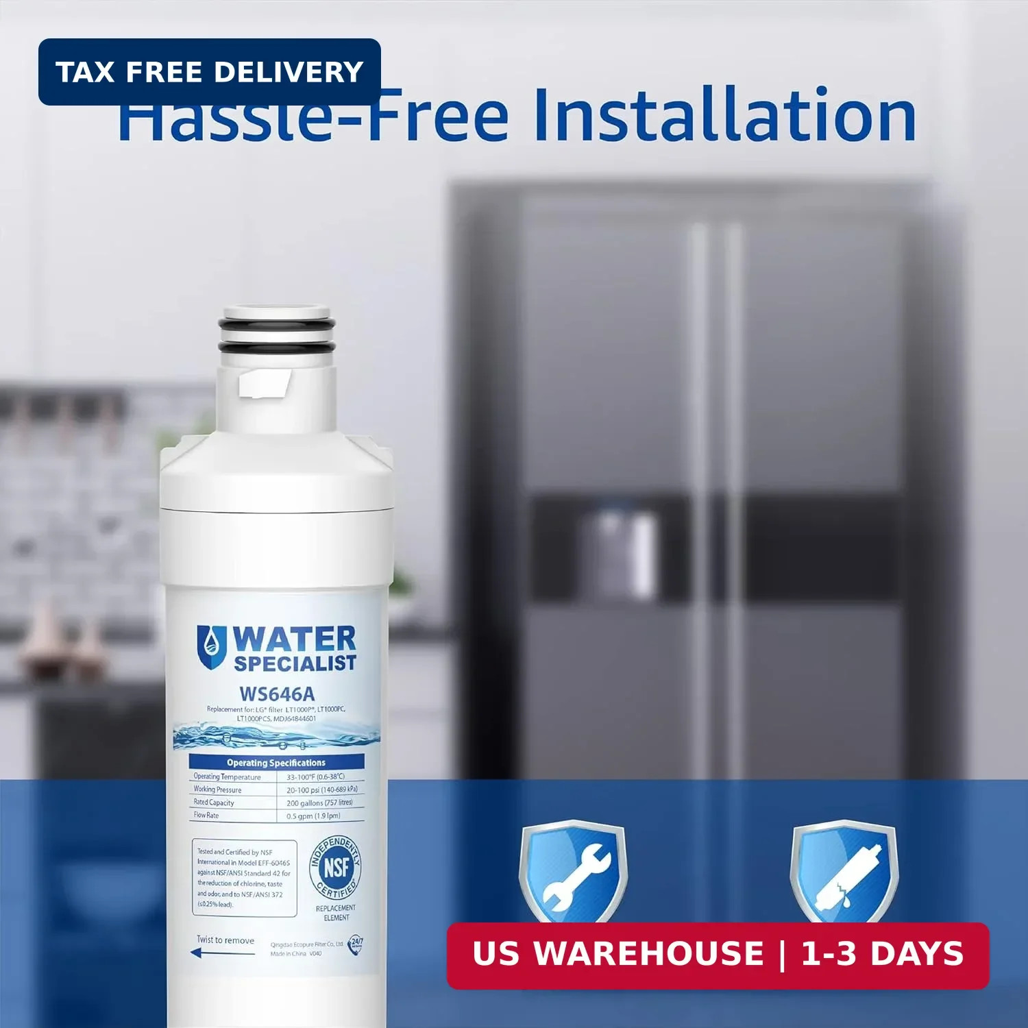 Waterspecialist Replacement for LG® LT1000P®, LT1000PC, ADQ747935, LFCC22426S, L