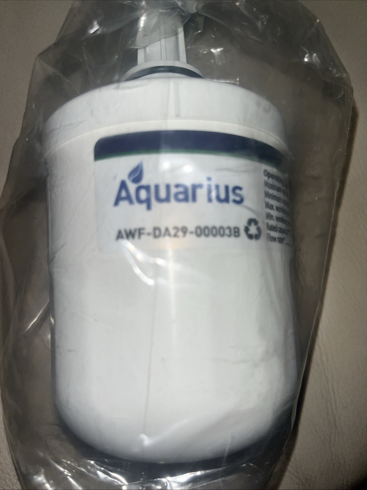 NEW Aquarius AWF-DA29-00003B Replacement Filter For Samsung DA29-00003B