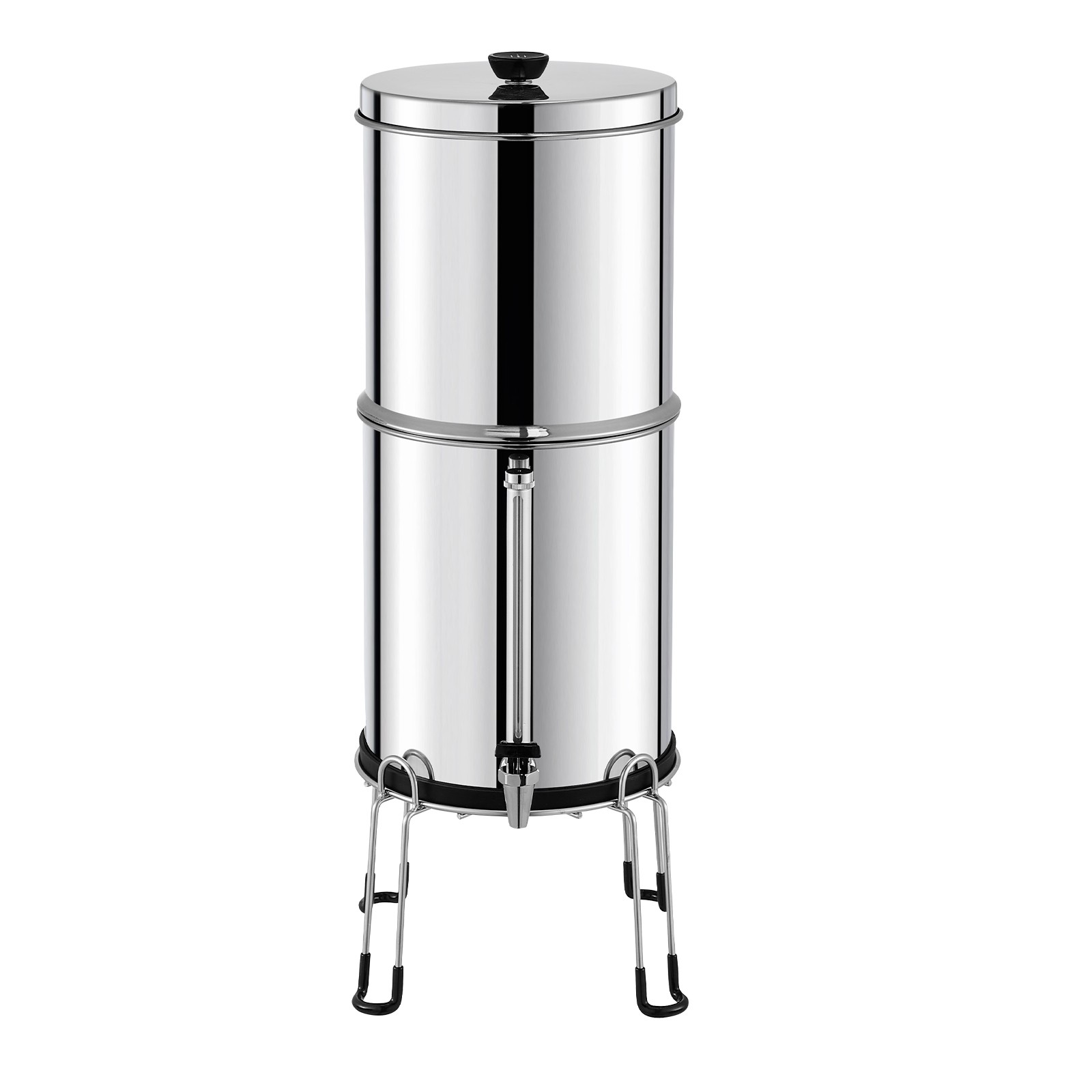 VEVOR 2.25G Gravity-fed Water Filter Countertop System Stainless Steel 2 Filters