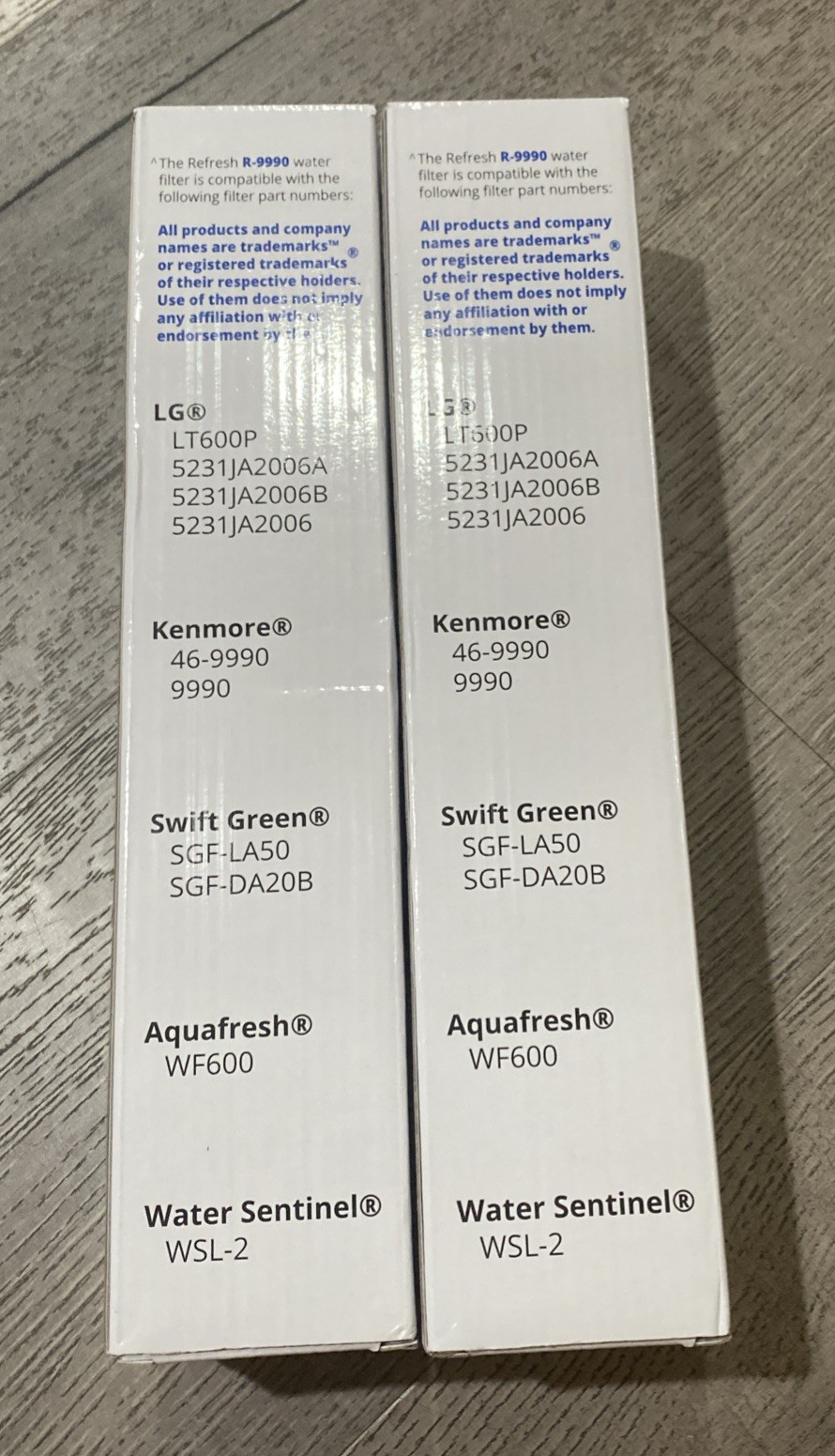 Refresh premium Fridge Filter R-9990 Water Filter Lot Of 2