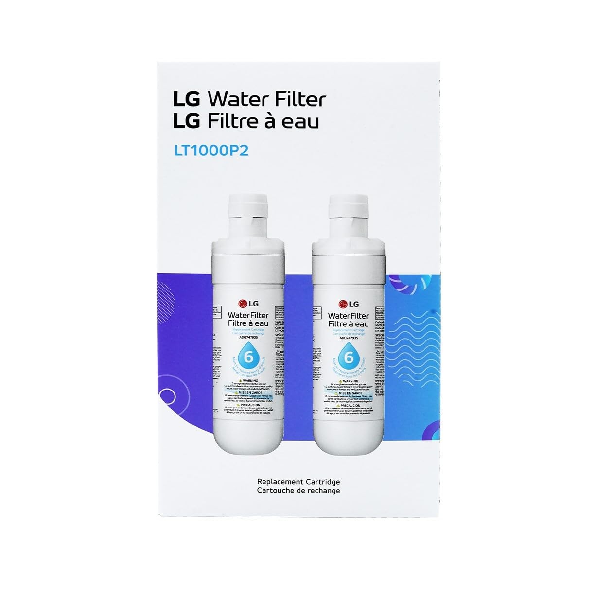 LG LT1000P2 6-Month / 200 Gallon Refrigerator Replacement Water Filter