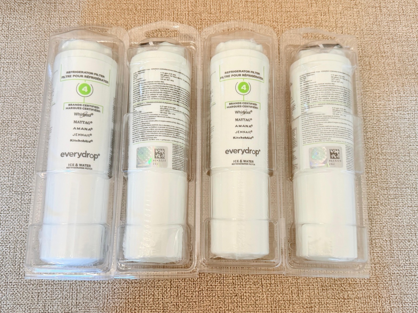EveryDrop Filter 4 Refrigerator Ice & Water Filter EDR4RXD1 Whirlpool Maytag Ama