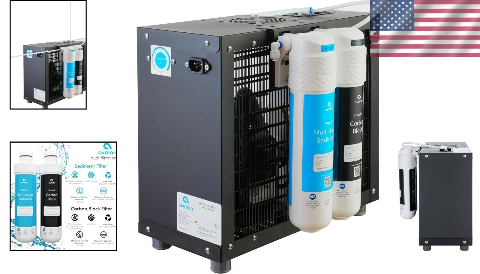 Compact Stainless Steel Under Counter Chiller Cooling System – 10 Liters/Hour