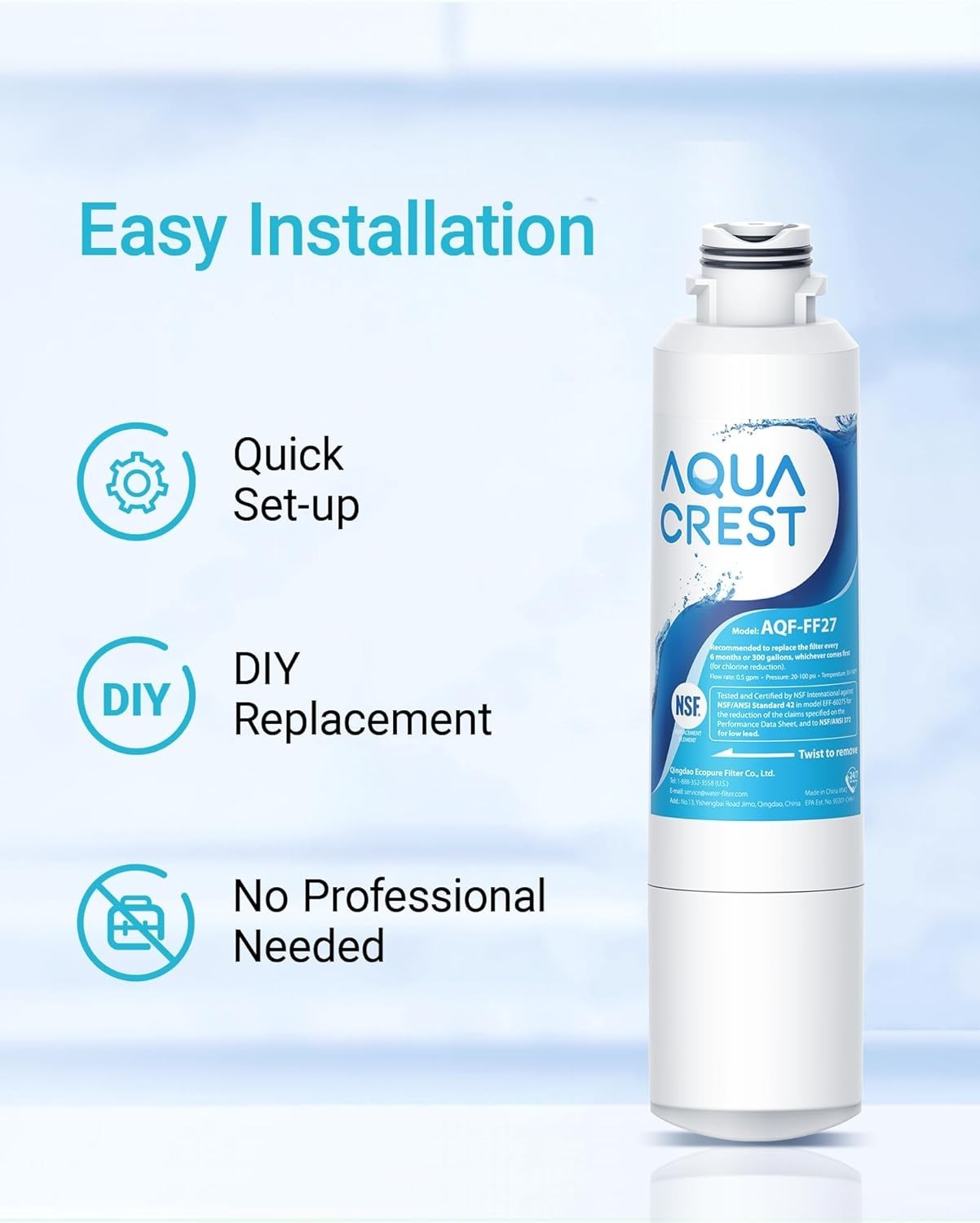 AQUACREST DA29-00020B Replacement for Samsung HAF-CIN/EXP fridge water filter