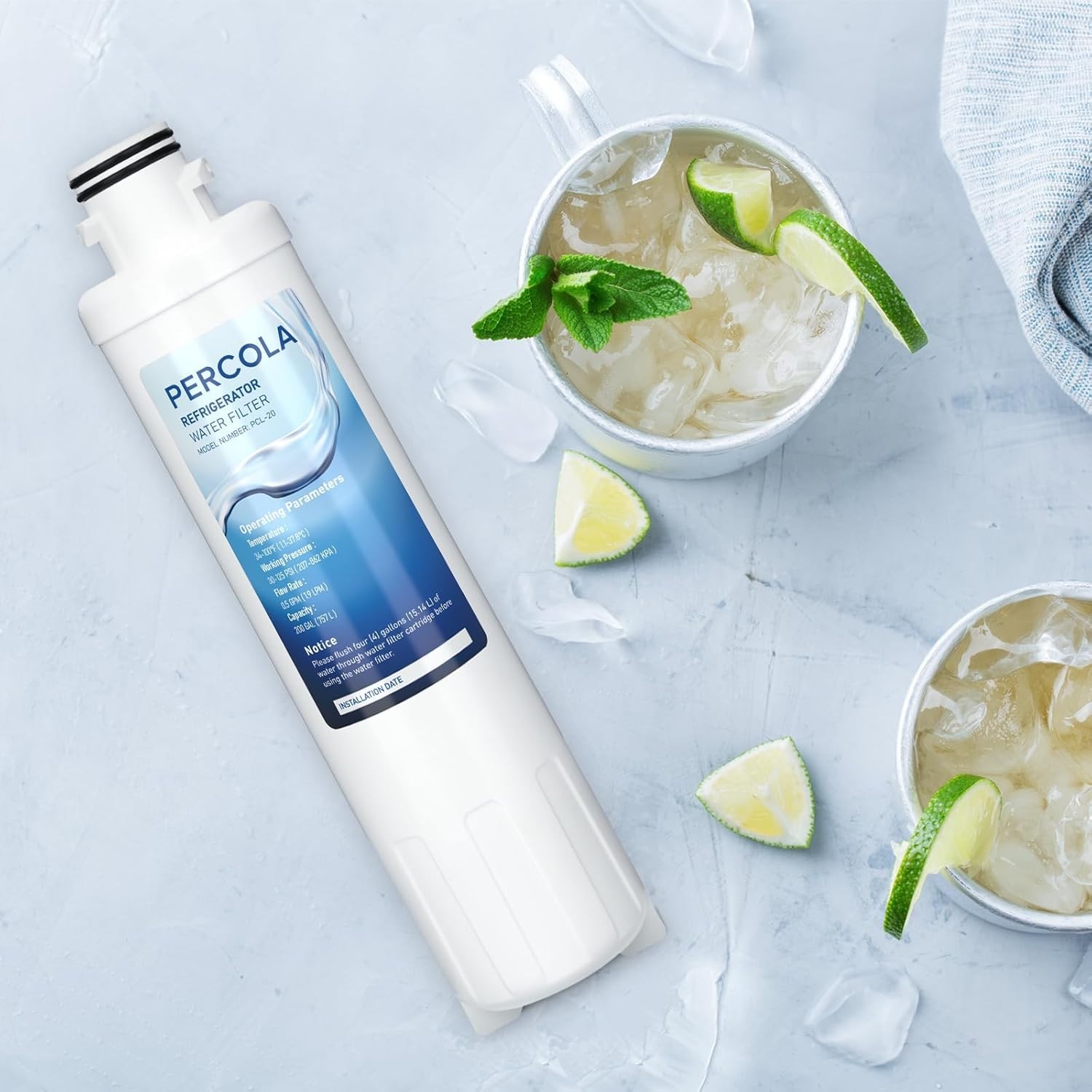 0.5 Micron Water Filters – Reduces Chlorine, Fits Multiple Fridge Models