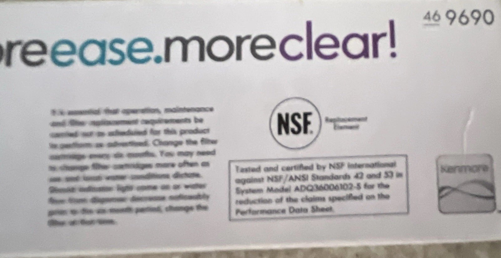 Kenmore 46-9690 Premium Refrigerator Water Filter, Carbon, 200 Gal, White