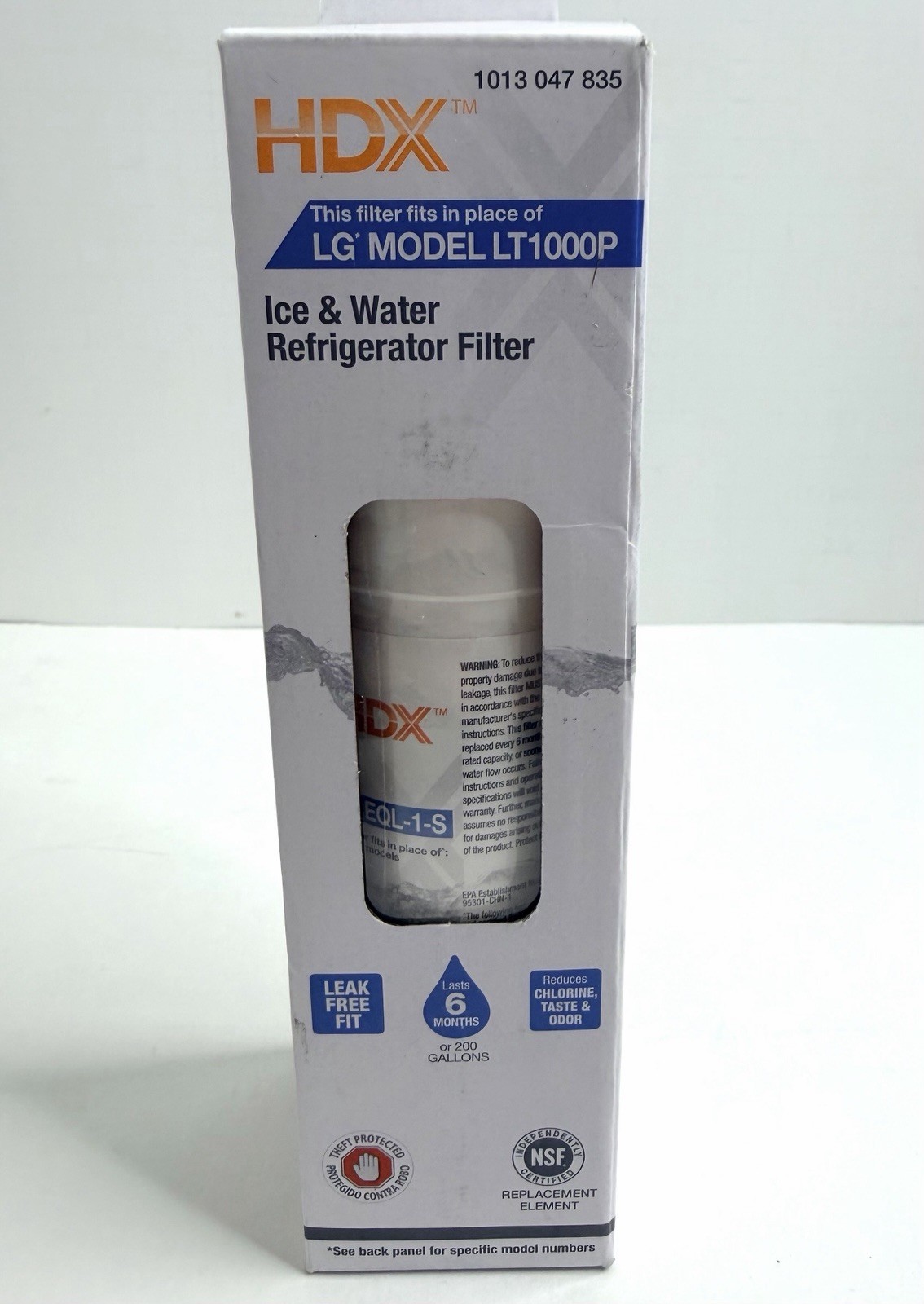 Refrigerator Water Filter, HDX Fits LG model LT1000P Open Box But Factory Sealed
