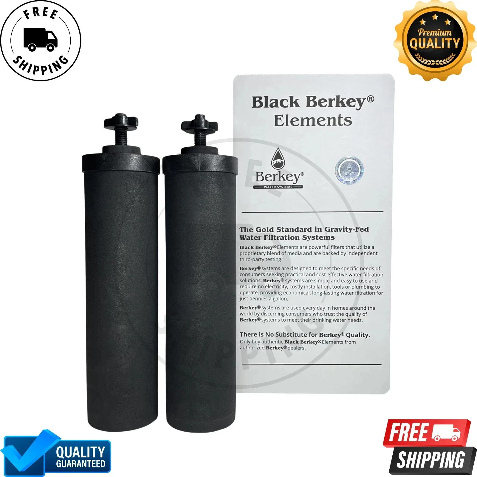BB9-2 Black Berkey Water Filter Replacement Elements (2-Pack)