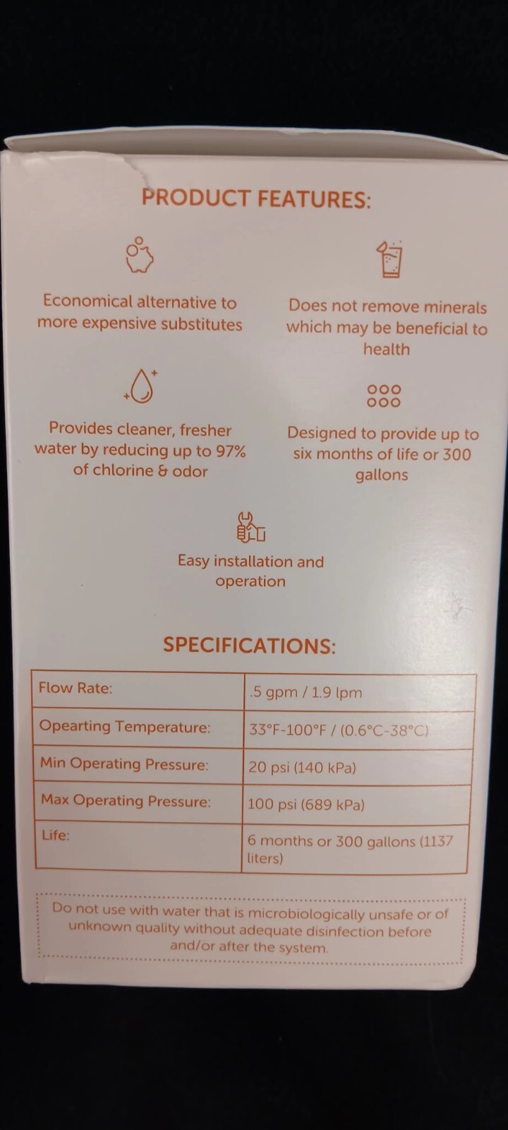 Water Filter Replacement Cartridges compatible with LG LT500P