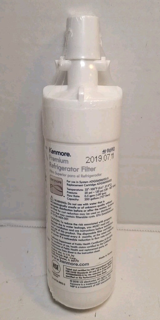 Kenmore 469690 Replacement Refrigerator Water Filter – 200 Gallons Capacity New