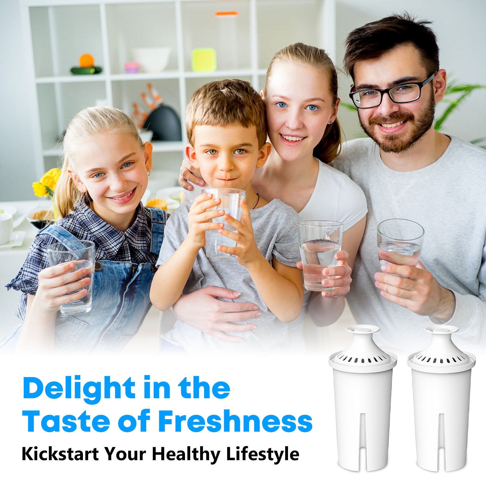 6 Pack Fit For Brita Classic OB21/OB03 987554 35503 42432 Pitcher Water Filter