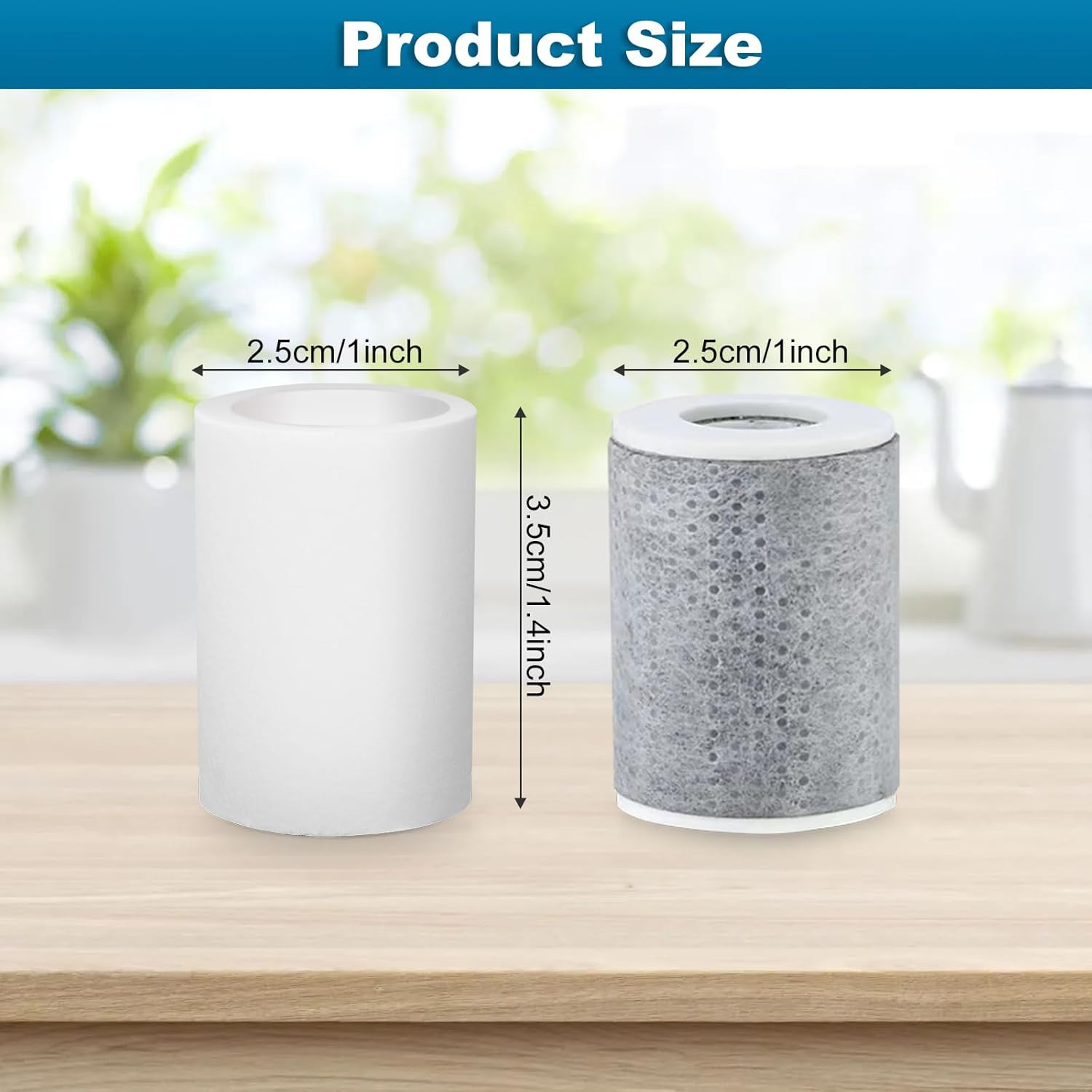 8 PCS Faucet Filter Cartridge for Kitchen Bathroom Sink 4 PP Cotton 4 Carbon