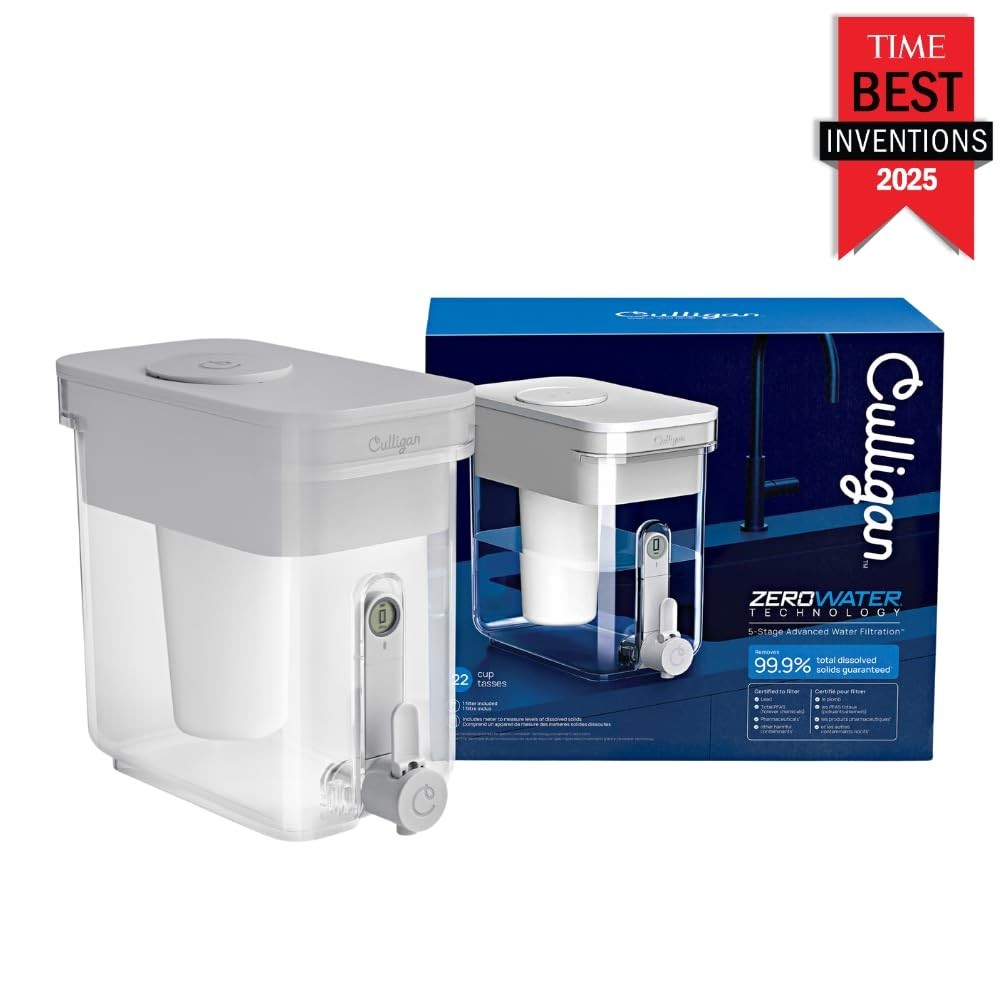 with ZeroWater Technology 23-Cup Water Filter Dispenser – Includes 5-Stage Ad…