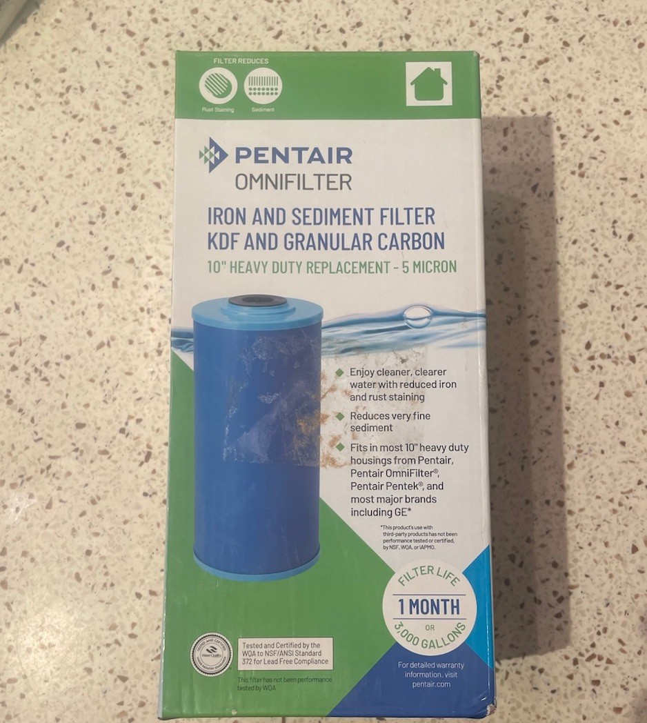Whole Home 10 in. Heavy-Duty Iron Reduction Replacement Water Filter Cartridge