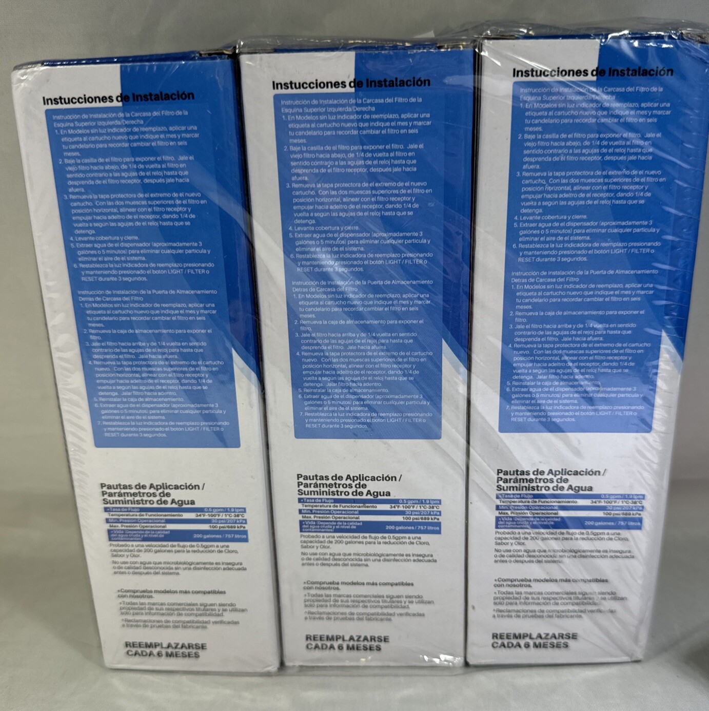 3 Pack IcePure RWF4700AC Refrigerator Water Filters 3 Carbon Air Filter