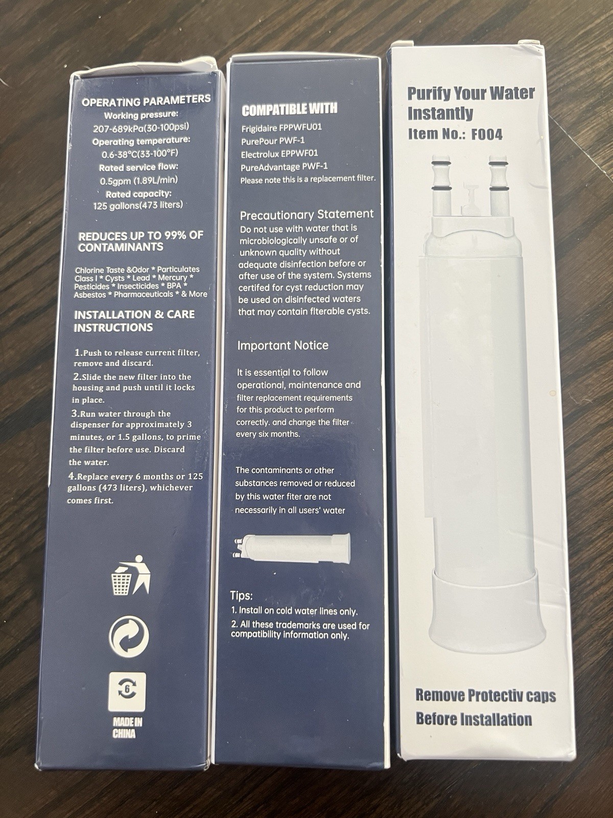 New Sealed 3 Pack Refrigerator Water Filter For FPPWFU01 PWF-1 EPPWF01 Free Ship