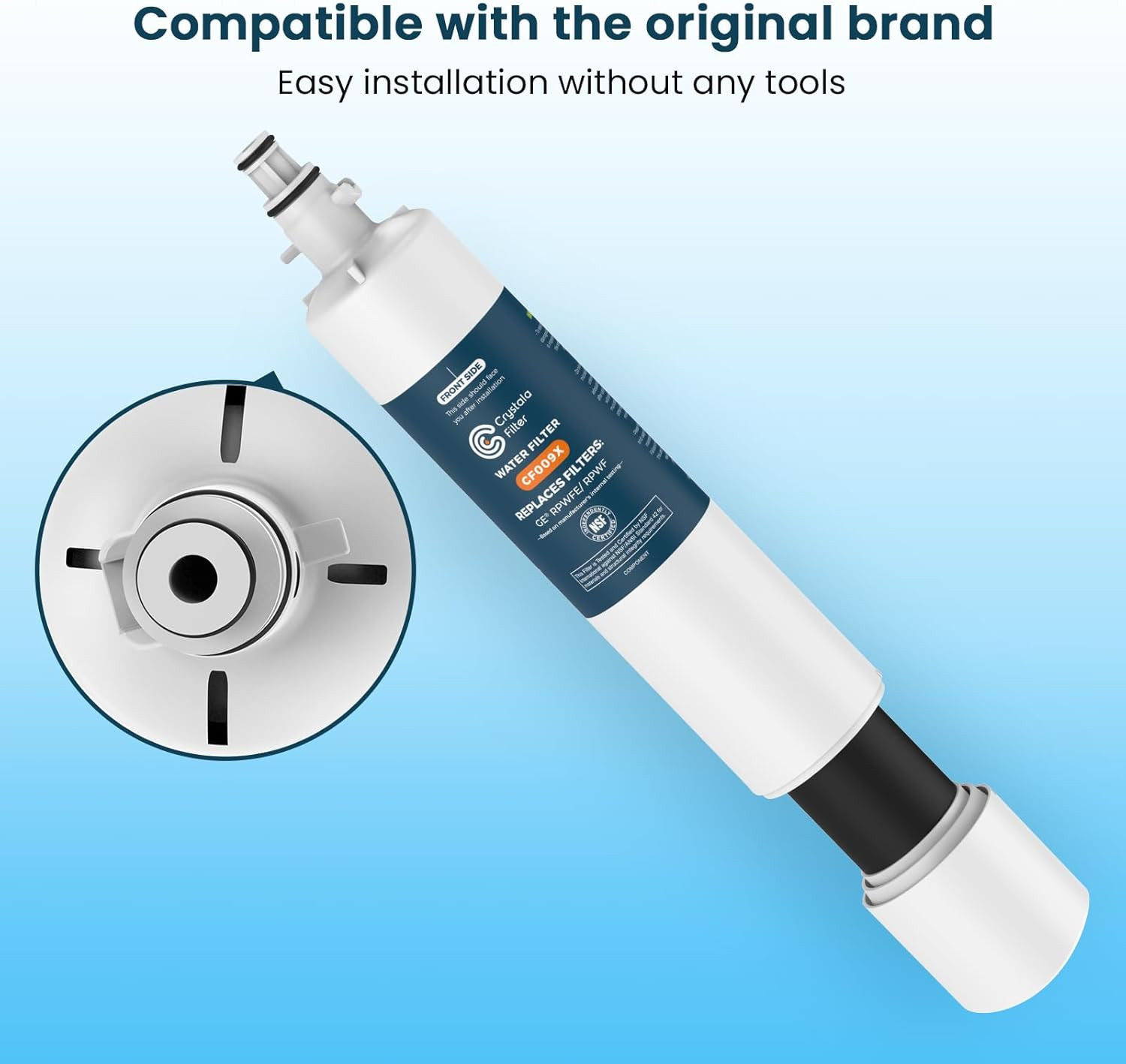 GE RPWFE Replacement Water Filter 2-Pack, Compatible with Multiple Models