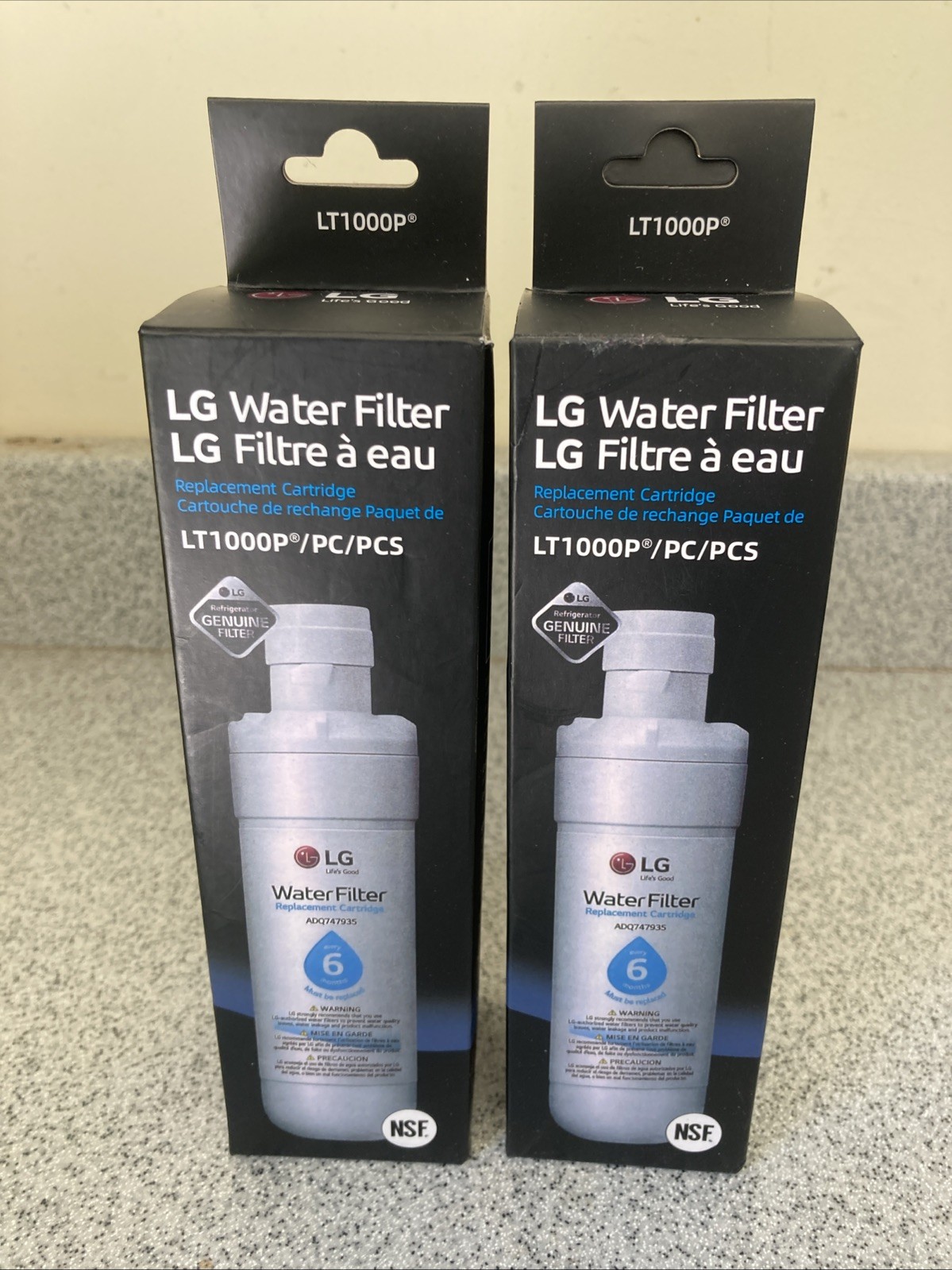 Replacement Water Filters For LG. LT1000P/PC/PCS – New 2 Sealed Filters