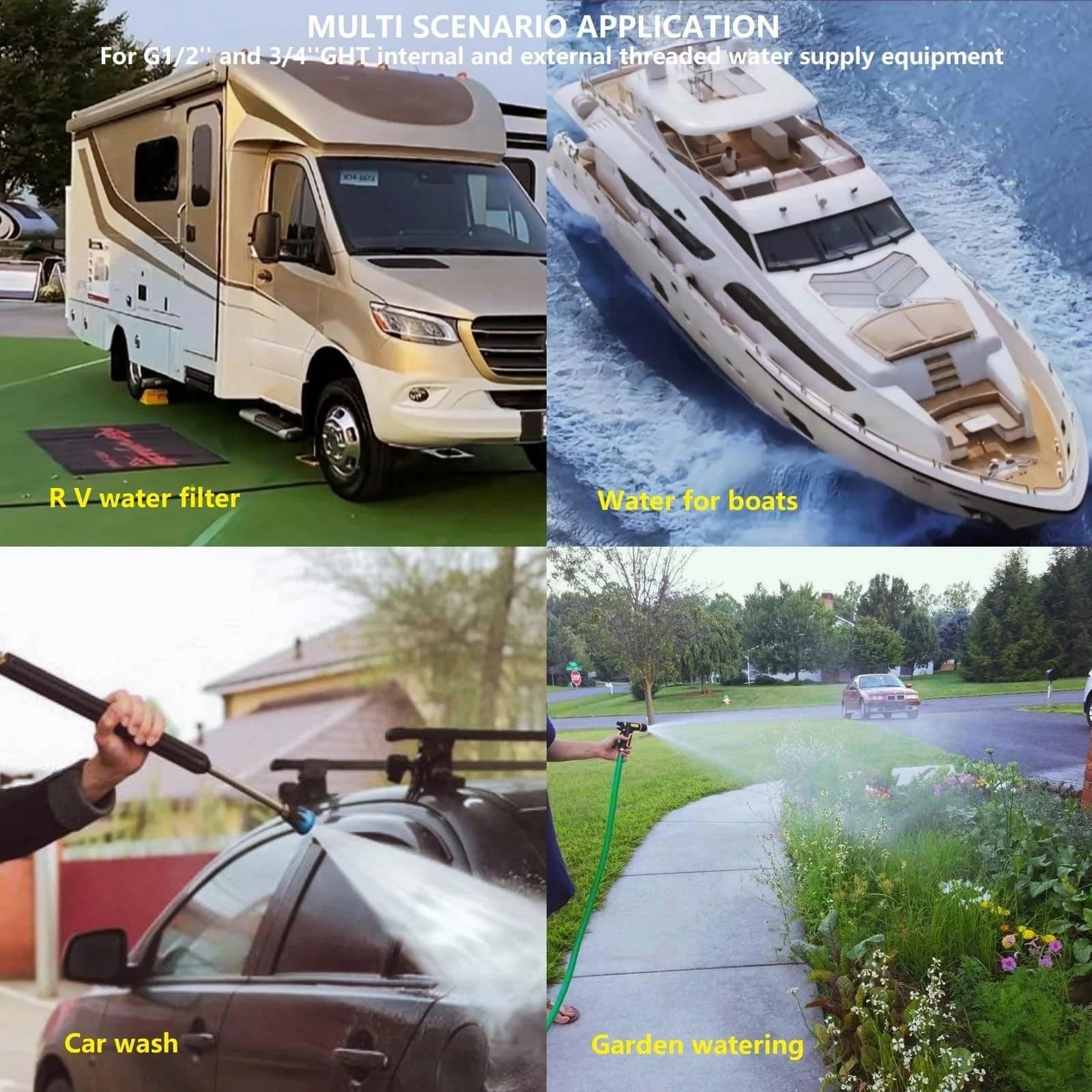 Brass Sediment Filter for Water Heater 40 Micron 1/2 3/4 Inch Washable Cup Set