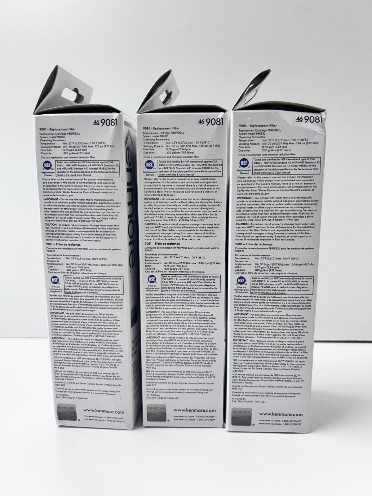 3 PACK – Kenmore 46 9081 Water Filter New In Box