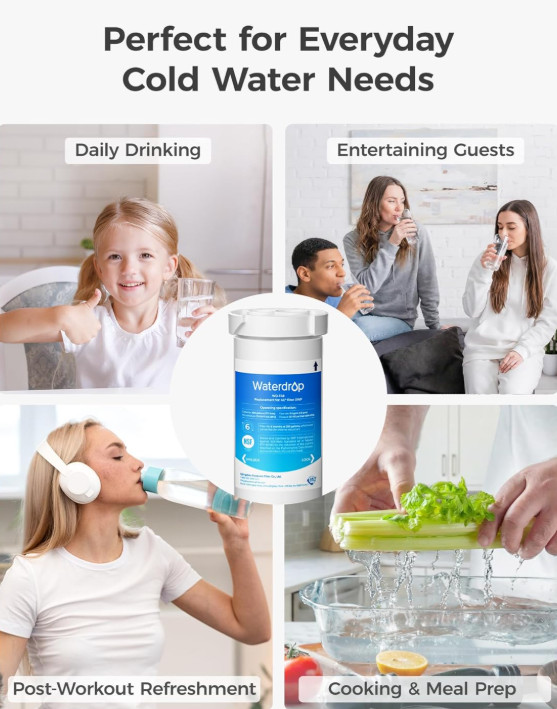 Waterdrop XWF Refrigerator Water Filter, Replacement for GE® WR17X30702
