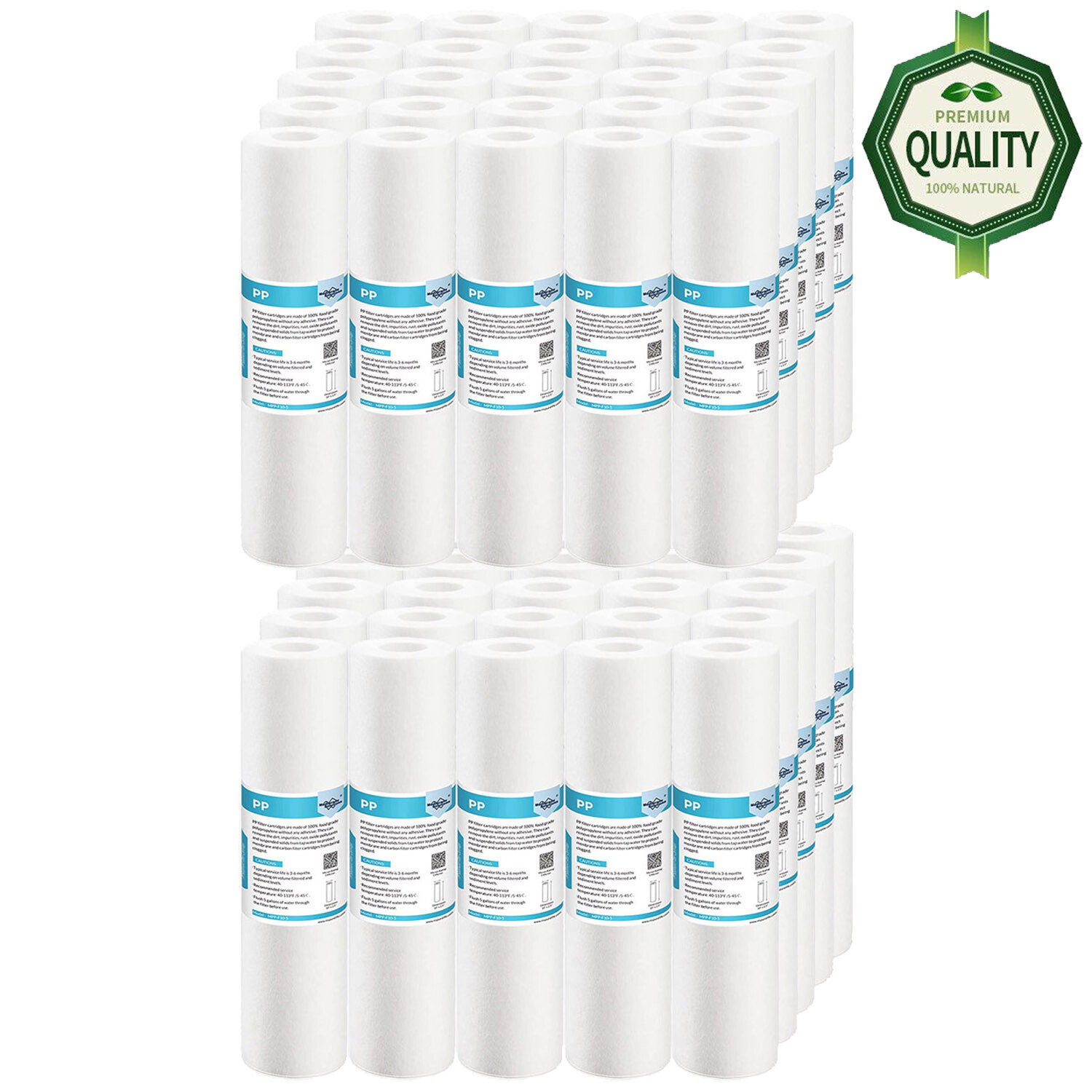 1/5/10/20/25/50 Micron 10×2.5″ PP Sediment Water Filter Whole House NSF 1-50Pack