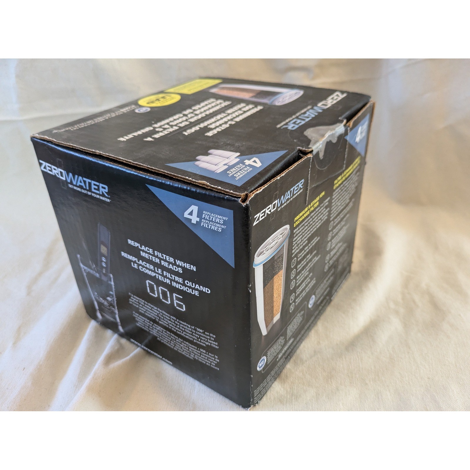 ZeroWater ZR-006 Replacement Water Filters 4-Pack 5-Stage Ion Exchange New Box