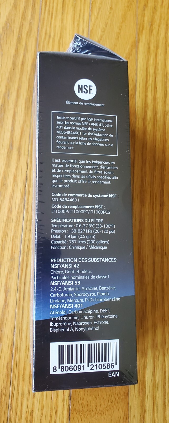 Genuine LG Water Filter Replacement Cartridge LT1000P/PC/PCS NEW SEALED