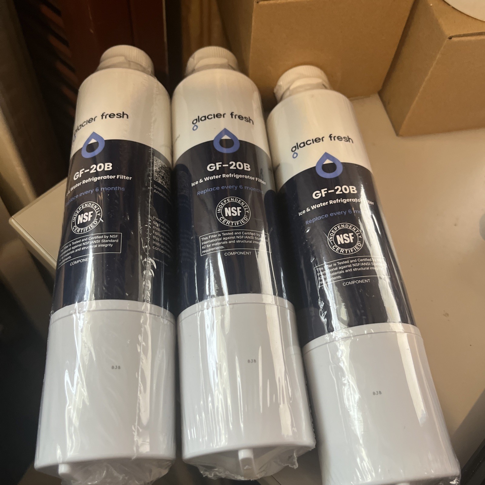 Glacier Fresh Water Filter GF-20B (3 Pack) NEW – SEALED Fast Shipping