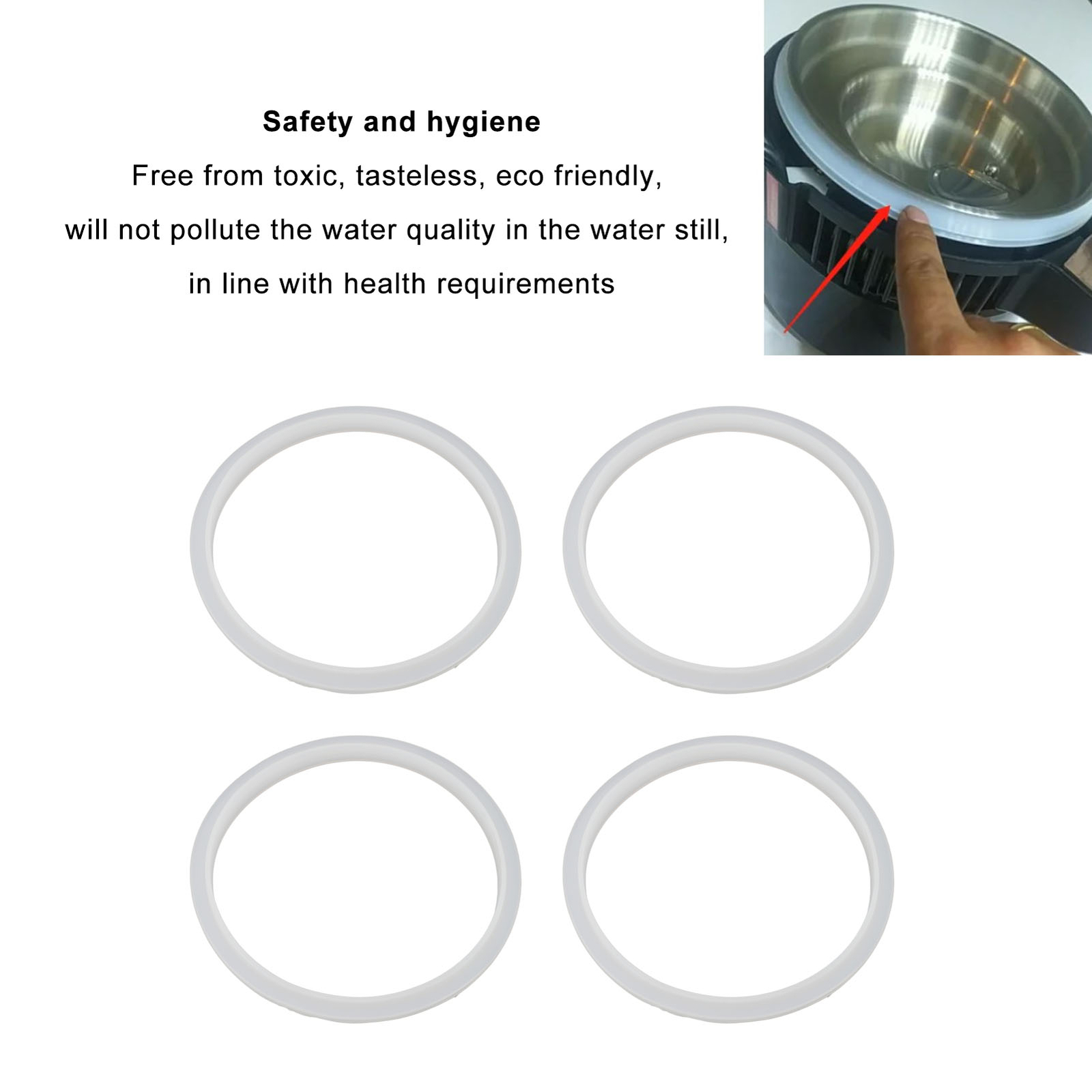 New 4PCS Water Distiller Sealing Silicone Heat Resistance Water HD