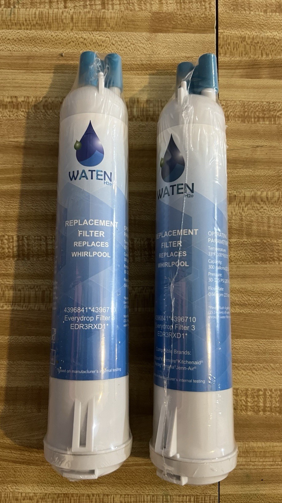 Waten H20 4396841 *4396710 Water Replacement Filter Lot Of 2