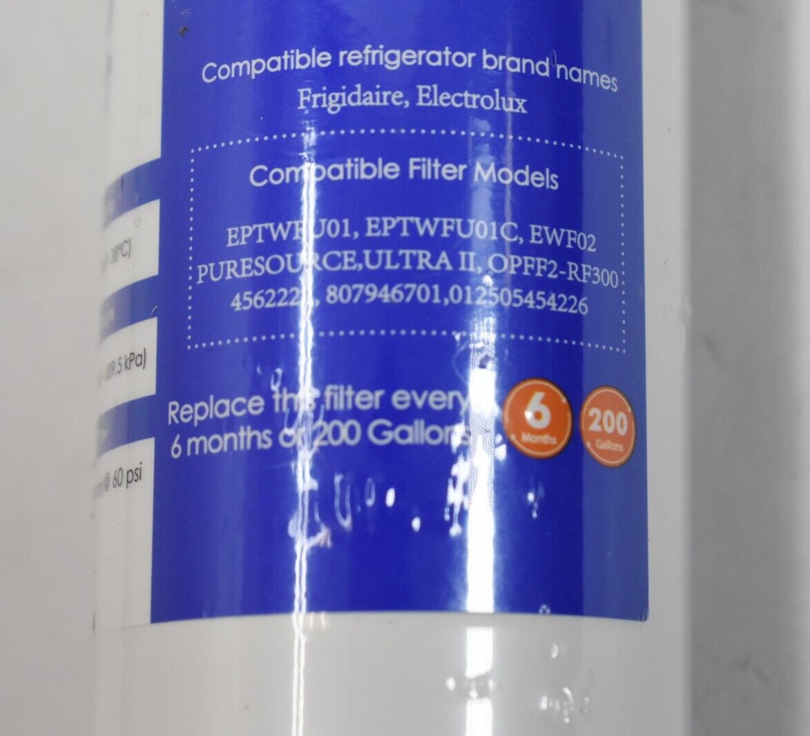 4U Pure SMF1007 Replacement Water Filter Refrigerator Water Filter 200 Gallons