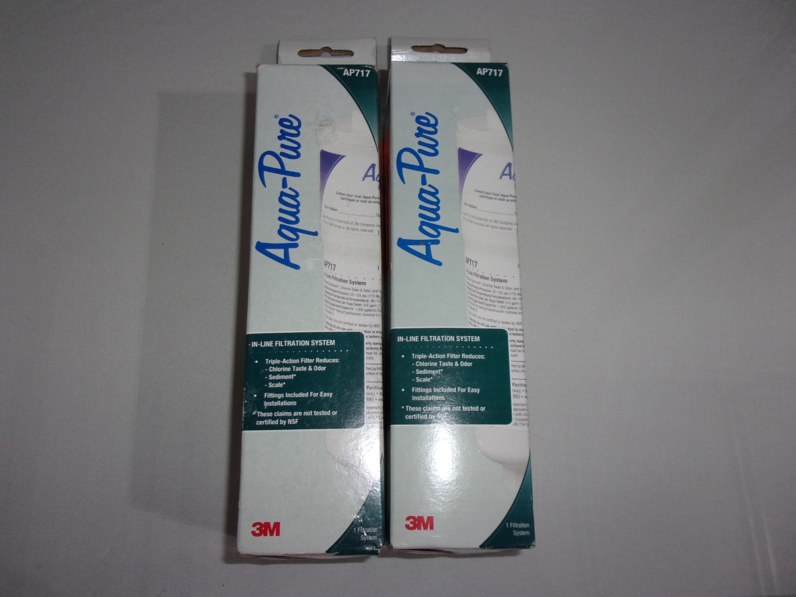 2 Pack Genuine 3M Aqua Pure AP717 In-Line Water Filter OEM NEW