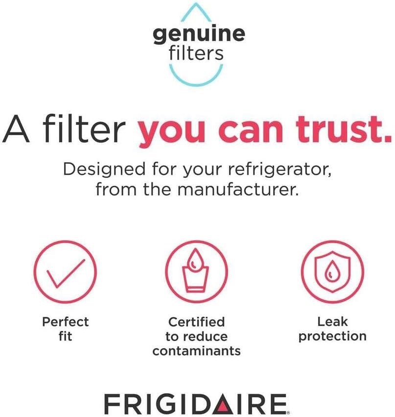 Frigidaire WF3CB Water Filter for Frigidaire Refrigerator – White pack of 2