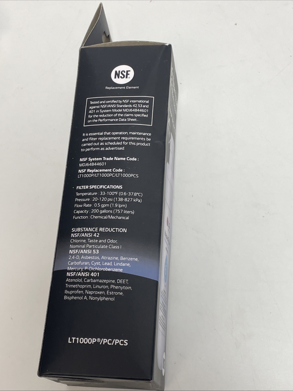 LG LT1000P Fridge Replacement Refrigerator Water Filter ADQ747935 Genuine New