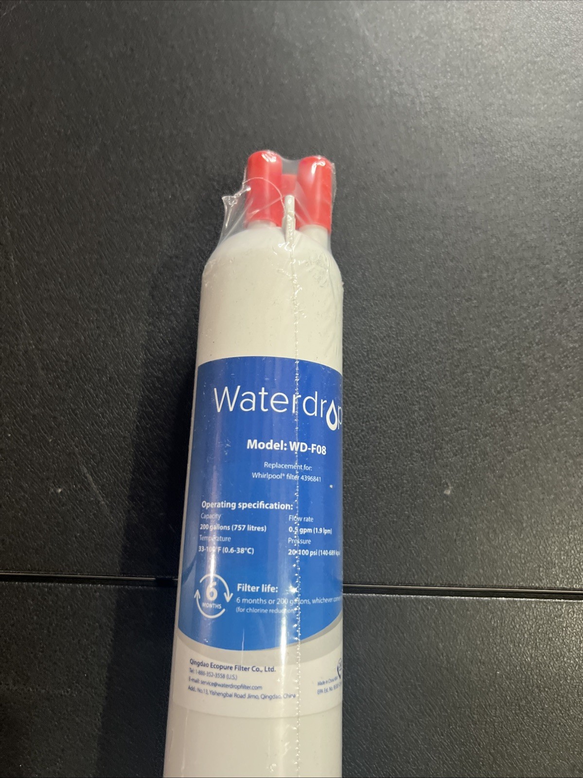 Waterdrop WD-F08 Refrigerator Water Filter, Fits Kenmore® 46-9083, 46-90309