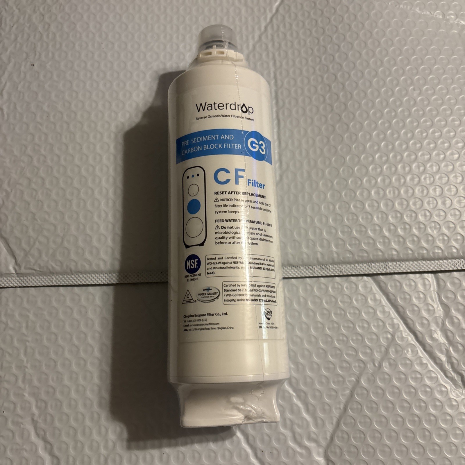 Waterdrop G3 CF Filter Pre Sediment & Carbon Block Filter