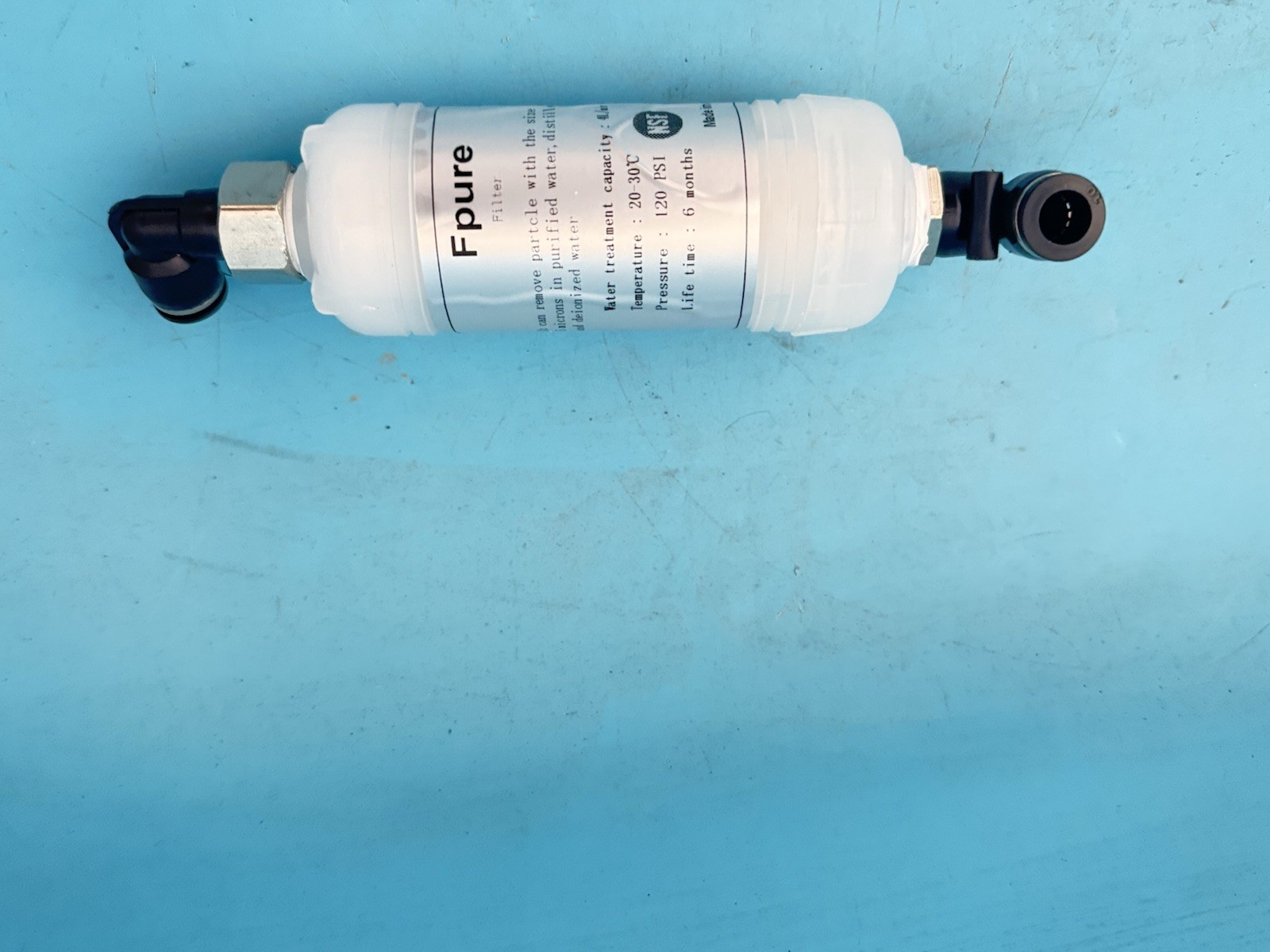 Inline Water Filter 20-30°C 120 PSI Quick Connect Purifier RO Fridge System 6 Mo
