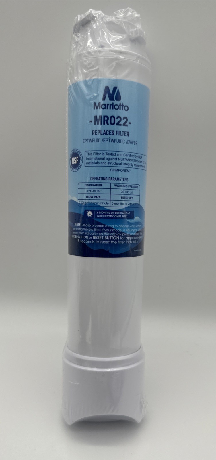 3-Pack MARRIOTTO EPTWFU01 Replaces Ultra II Refrigerator Water Filter New