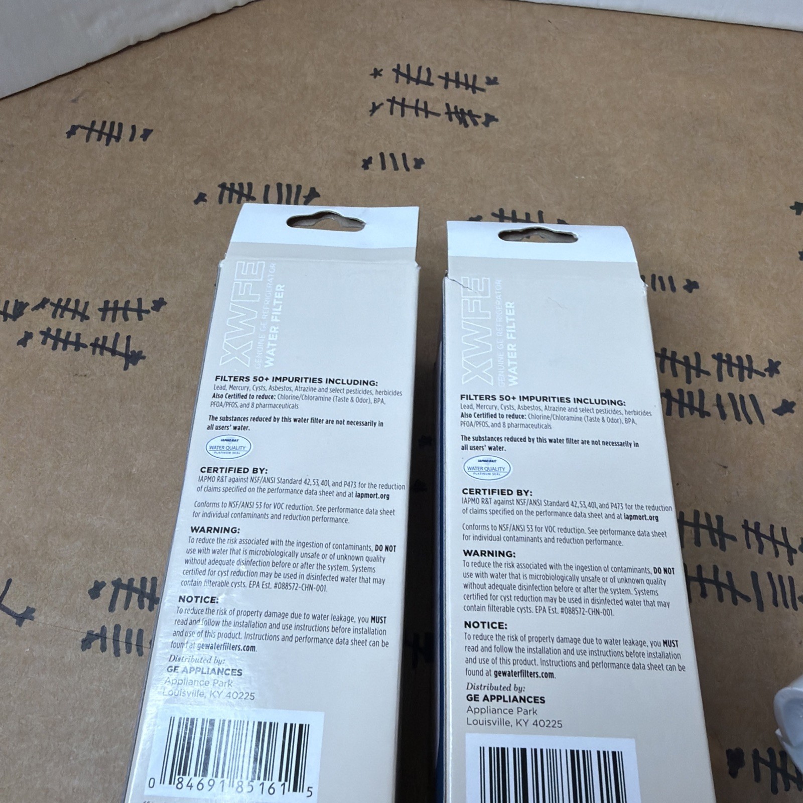 2 Genuine GE XWFE Refrigerator Water Filters New (SEALED) Authentic OEM 1 Year