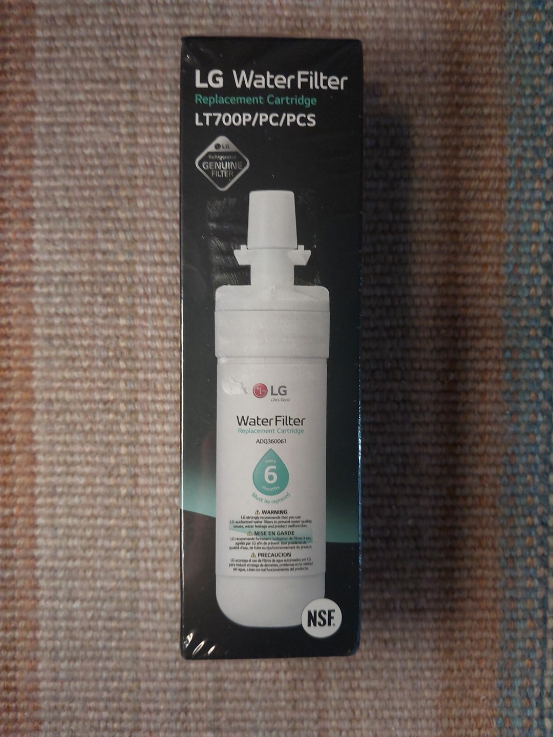 New Genuine LG LT700P/PC/PCS Refrigerator Replacement Water Filter ADQ360061